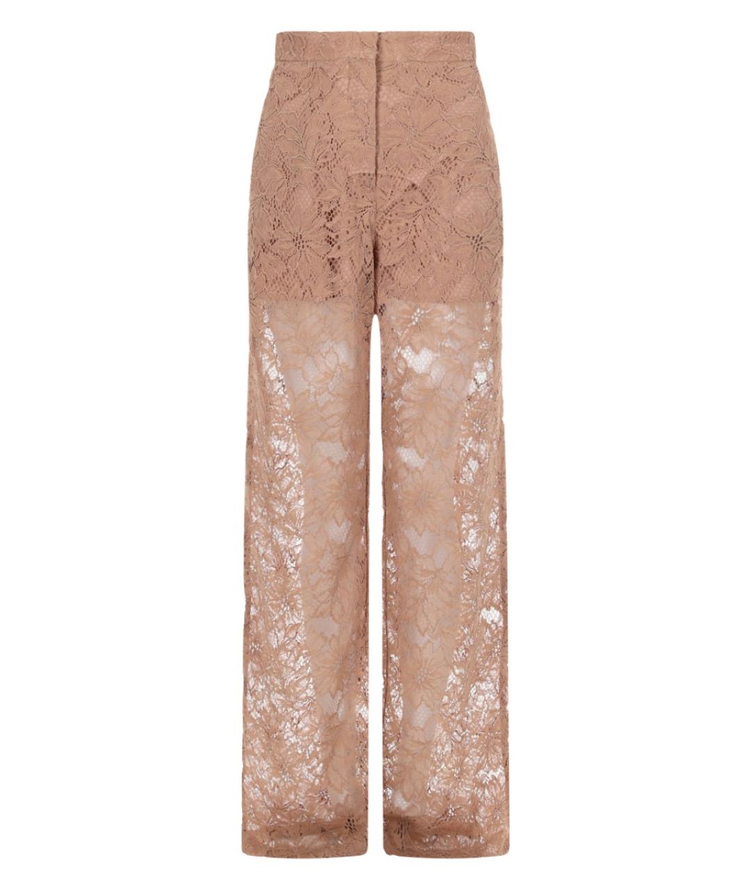 SPORTMAX Розовые полиэстеровые прямые брюки, фото 1