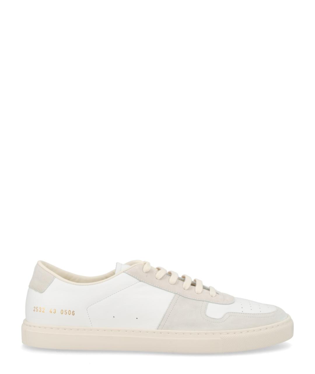 COMMON PROJECTS Белые кожаные низкие кроссовки / кеды, фото 1