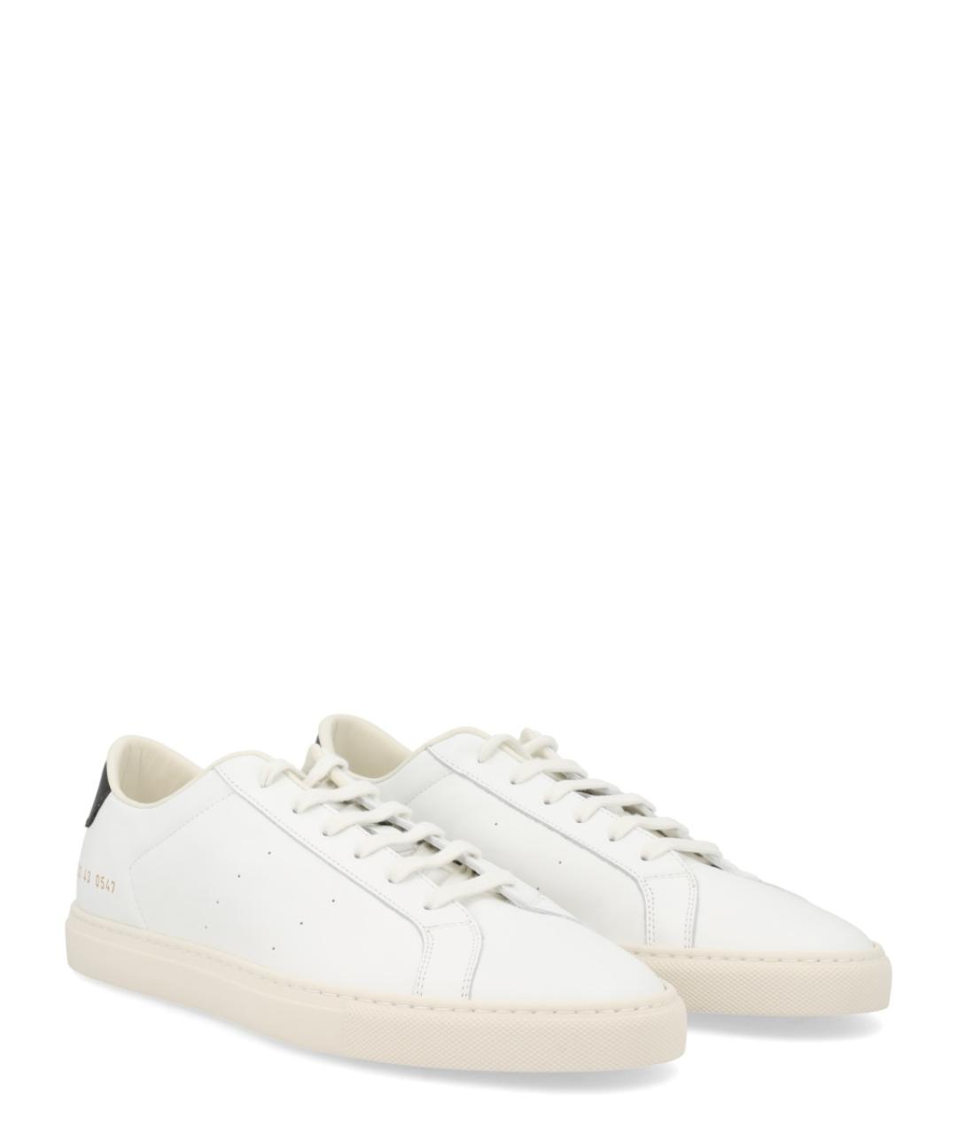 COMMON PROJECTS Белые кожаные низкие кроссовки / кеды, фото 2