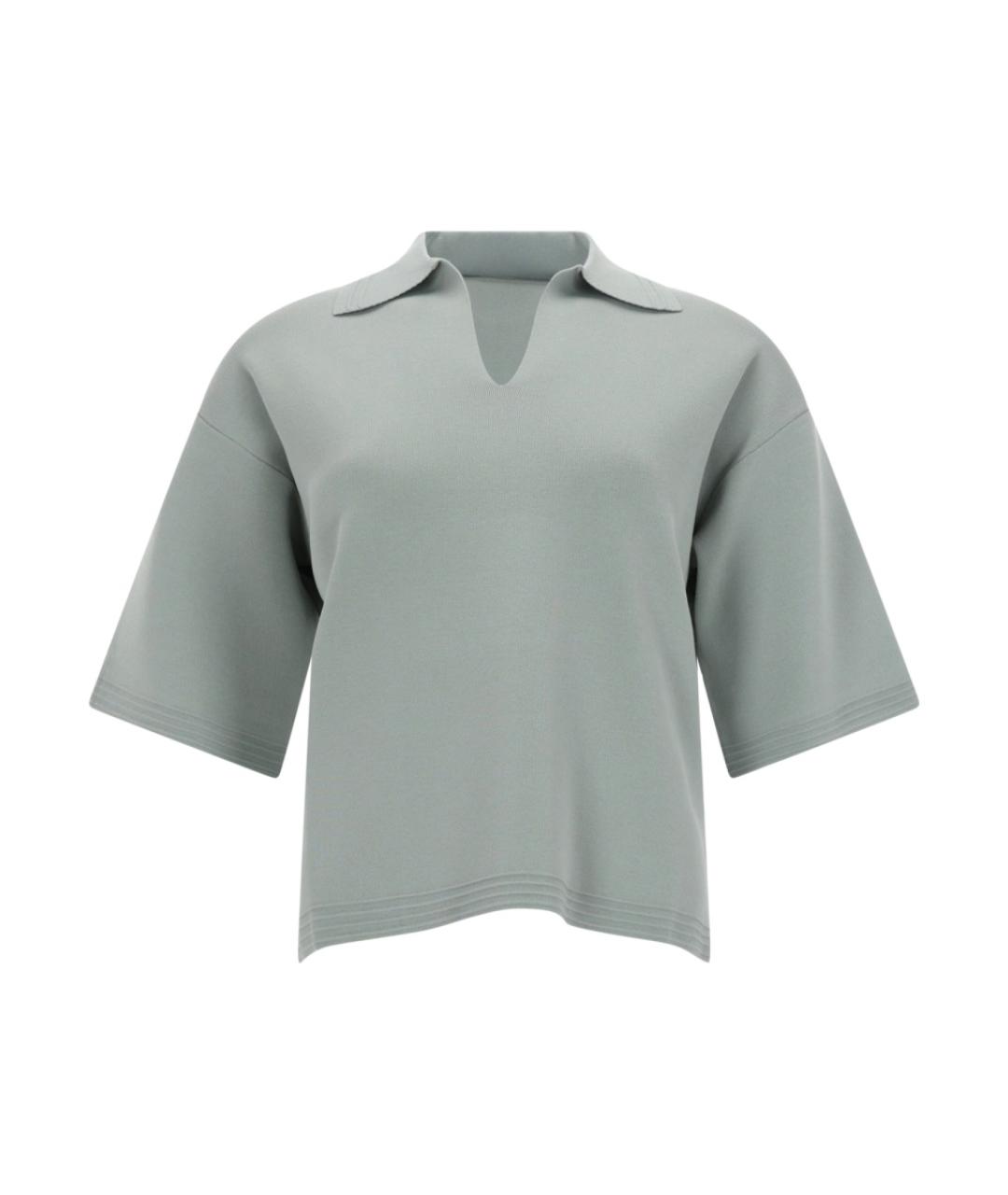 MAX MARA Зеленая вискозная футболка, фото 1