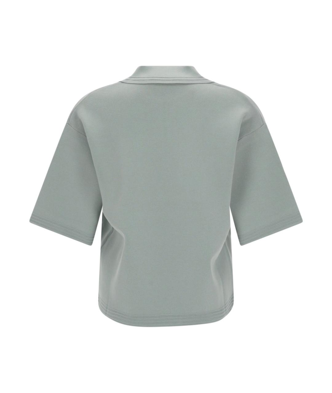 MAX MARA Зеленая вискозная футболка, фото 2