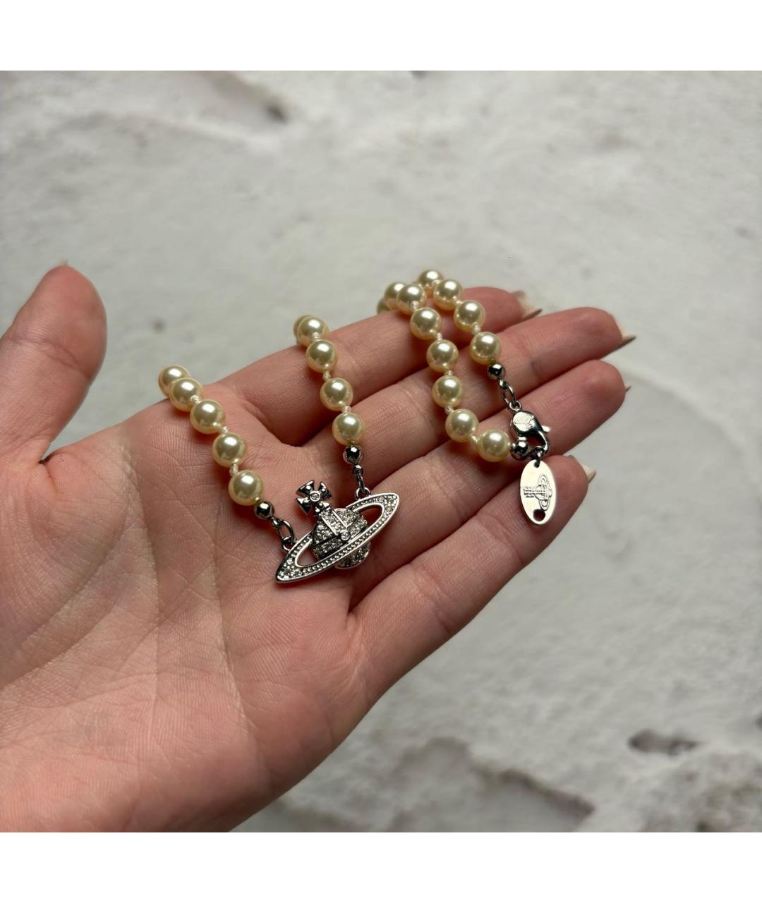 VIVIENNE WESTWOOD Белое жемчужное колье, фото 2