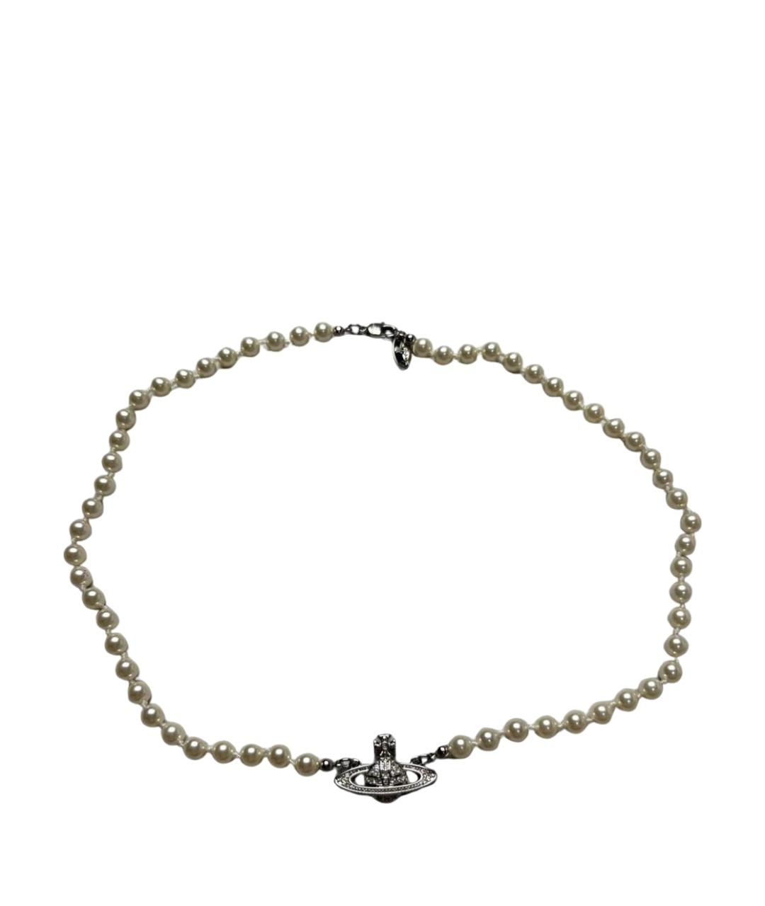 VIVIENNE WESTWOOD Белое жемчужное колье, фото 1