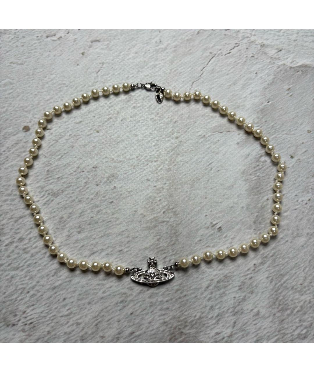 VIVIENNE WESTWOOD Белое жемчужное колье, фото 8