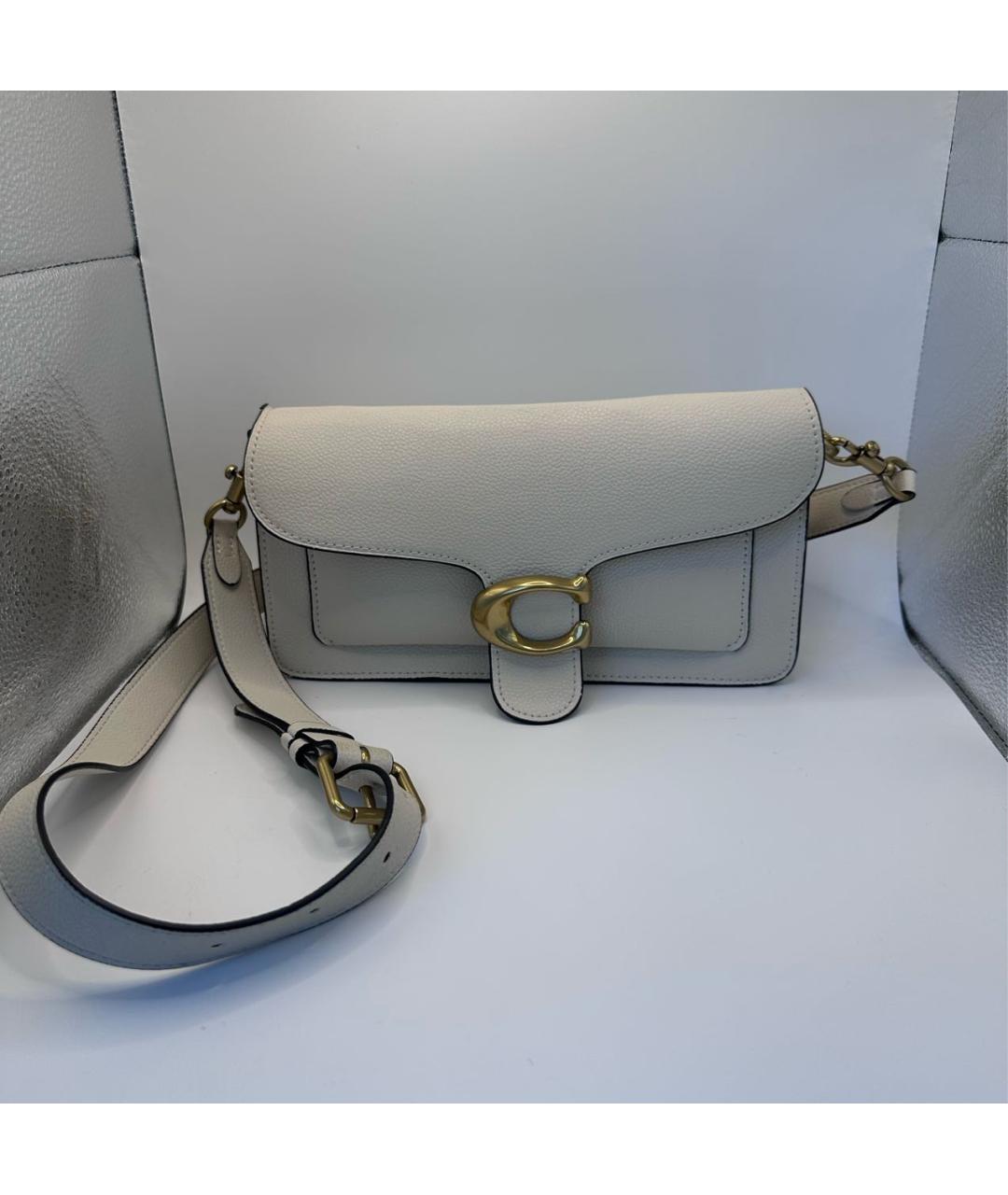 COACH Белая кожаная сумка через плечо, фото 8