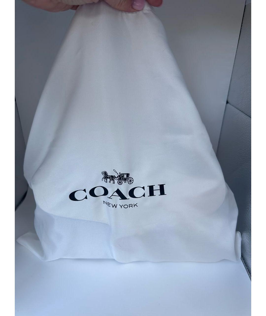 COACH Белая кожаная сумка через плечо, фото 7