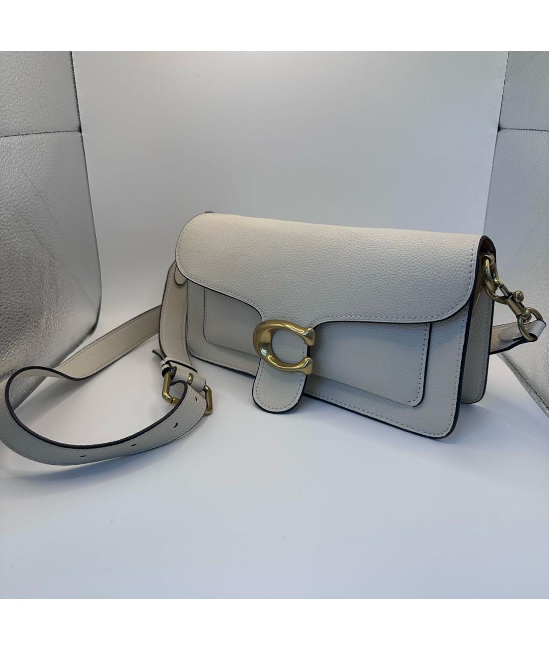 COACH Белая кожаная сумка через плечо, фото 2