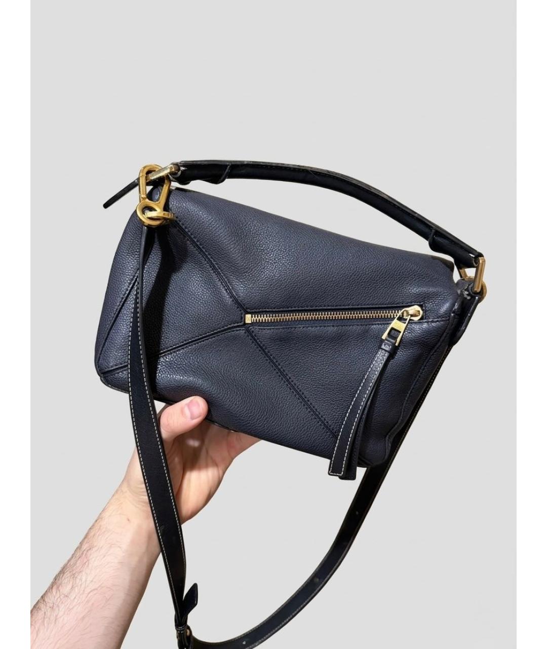 LOEWE Черная кожаная сумка через плечо, фото 3