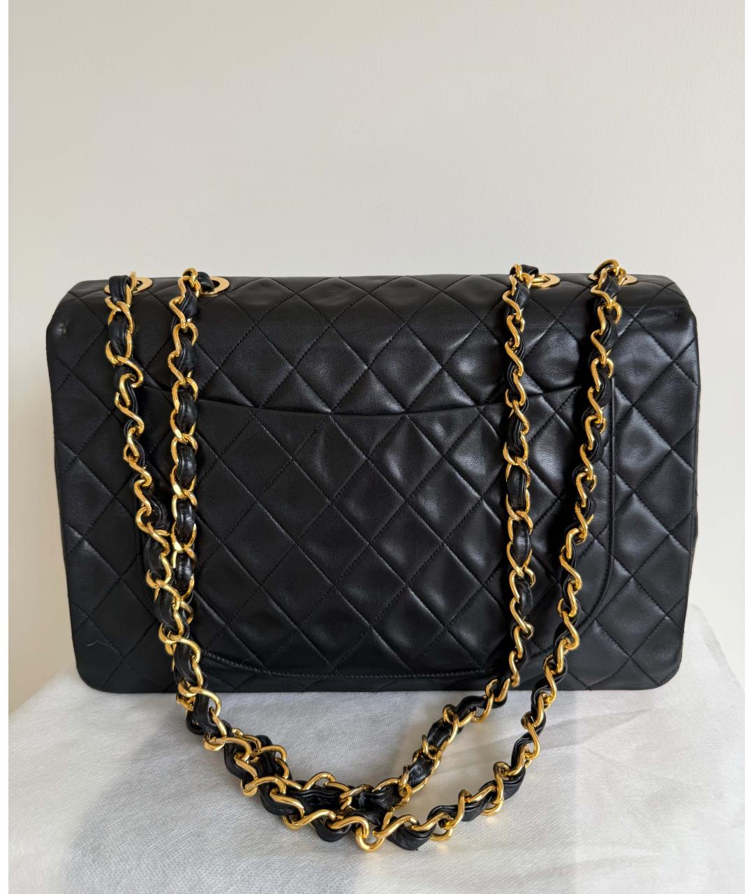 CHANEL Черная кожаная сумка через плечо, фото 3