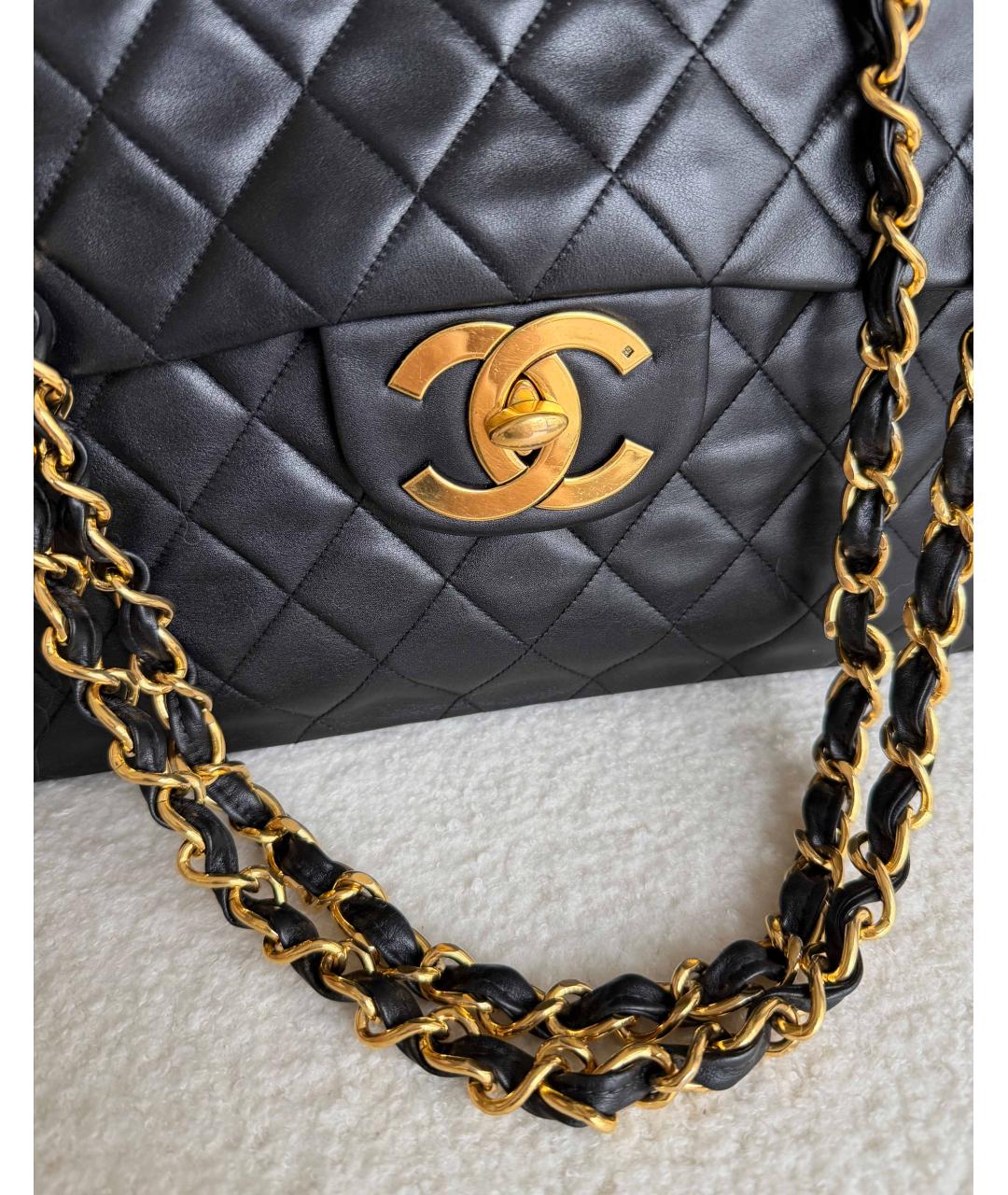 CHANEL Черная кожаная сумка через плечо, фото 4