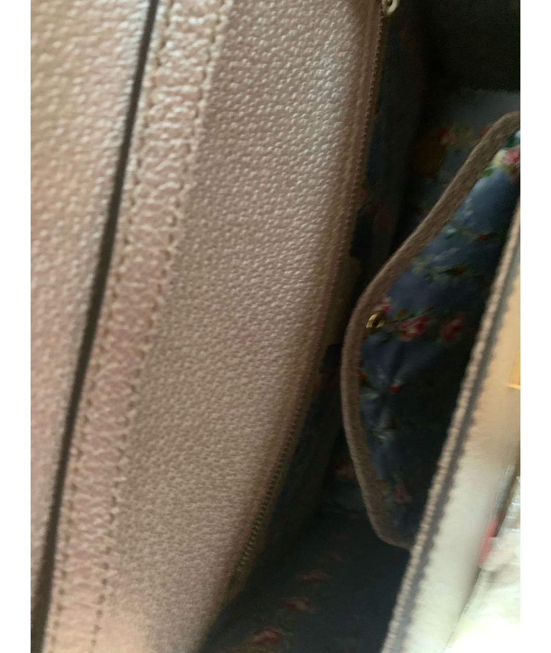 GUCCI Коричневая кожаная сумка с короткими ручками, фото 3