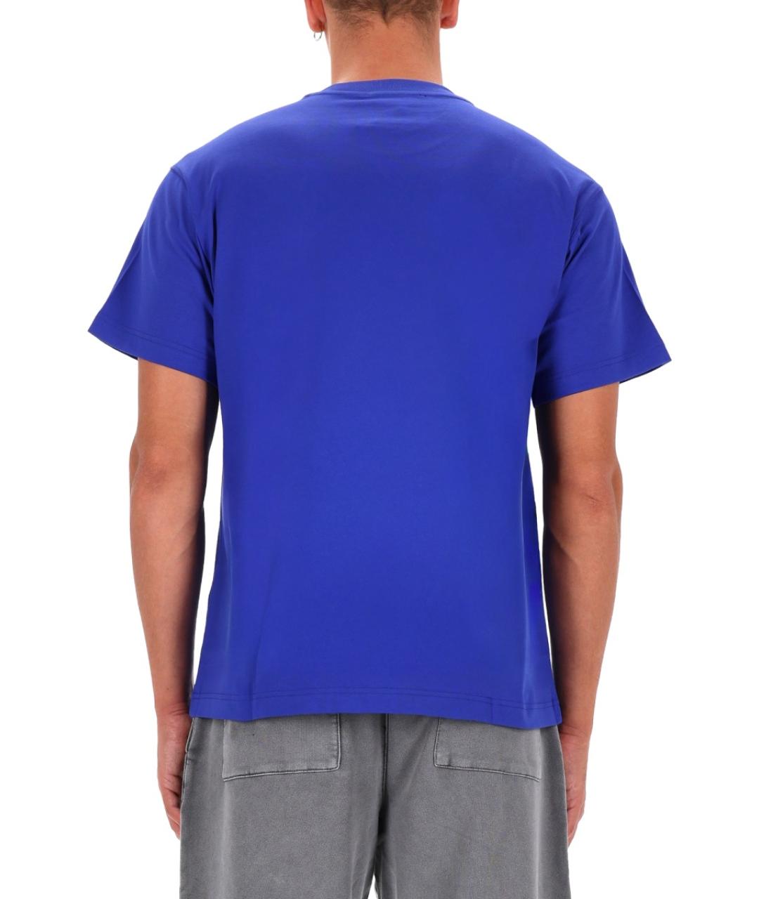 VERSACE JEANS COUTURE Синяя хлопковая футболка, фото 4
