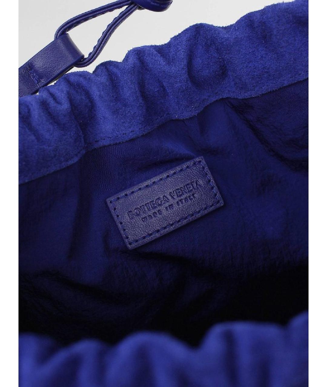 BOTTEGA VENETA Синяя замшевая сумка с короткими ручками, фото 3