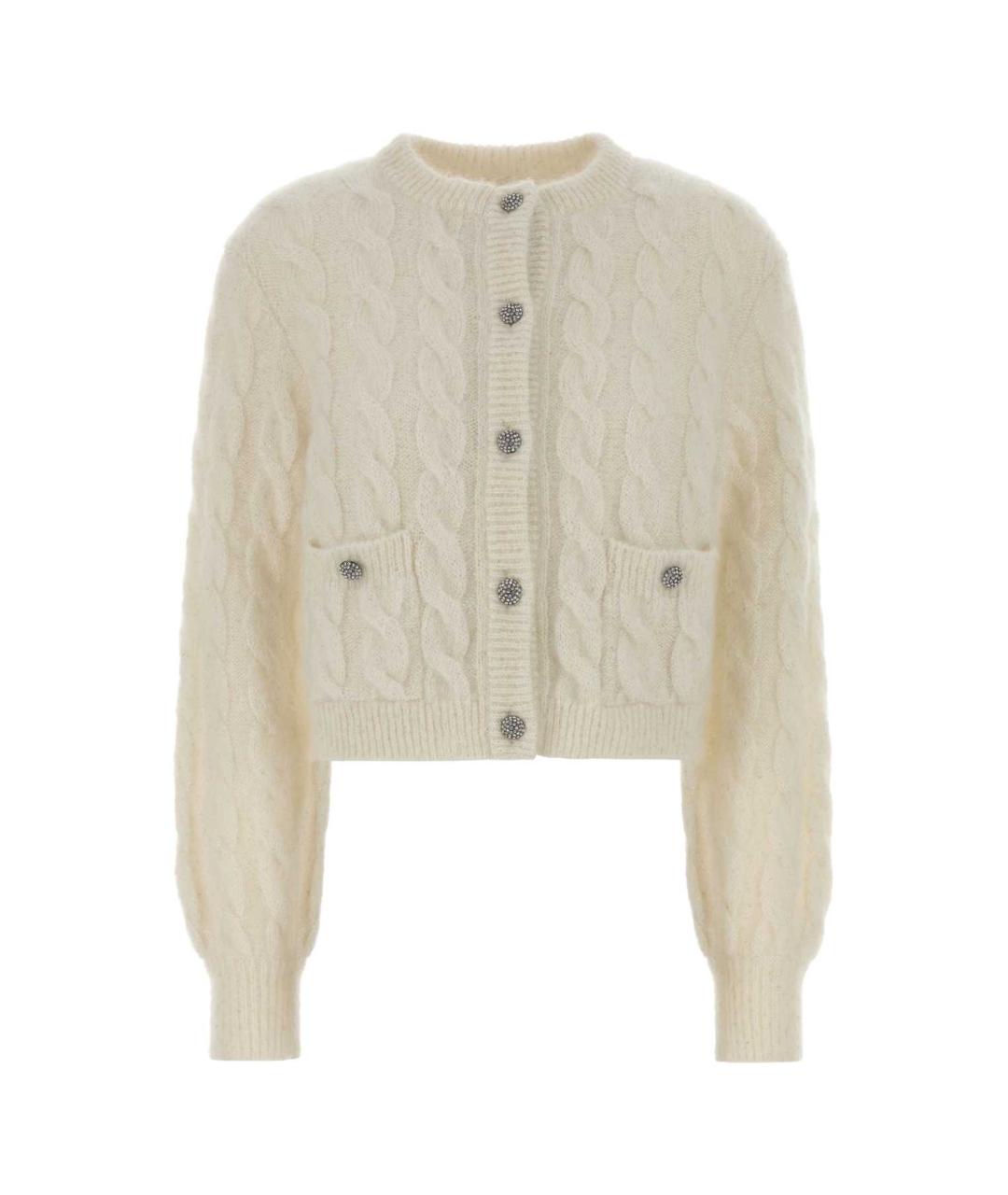 ALESSANDRA RICH Белый полиэстеровый кардиган, фото 1