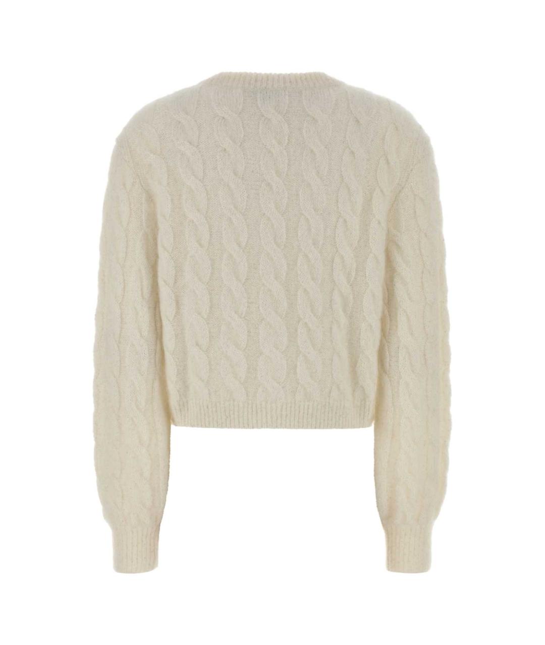 ALESSANDRA RICH Белый полиэстеровый кардиган, фото 2