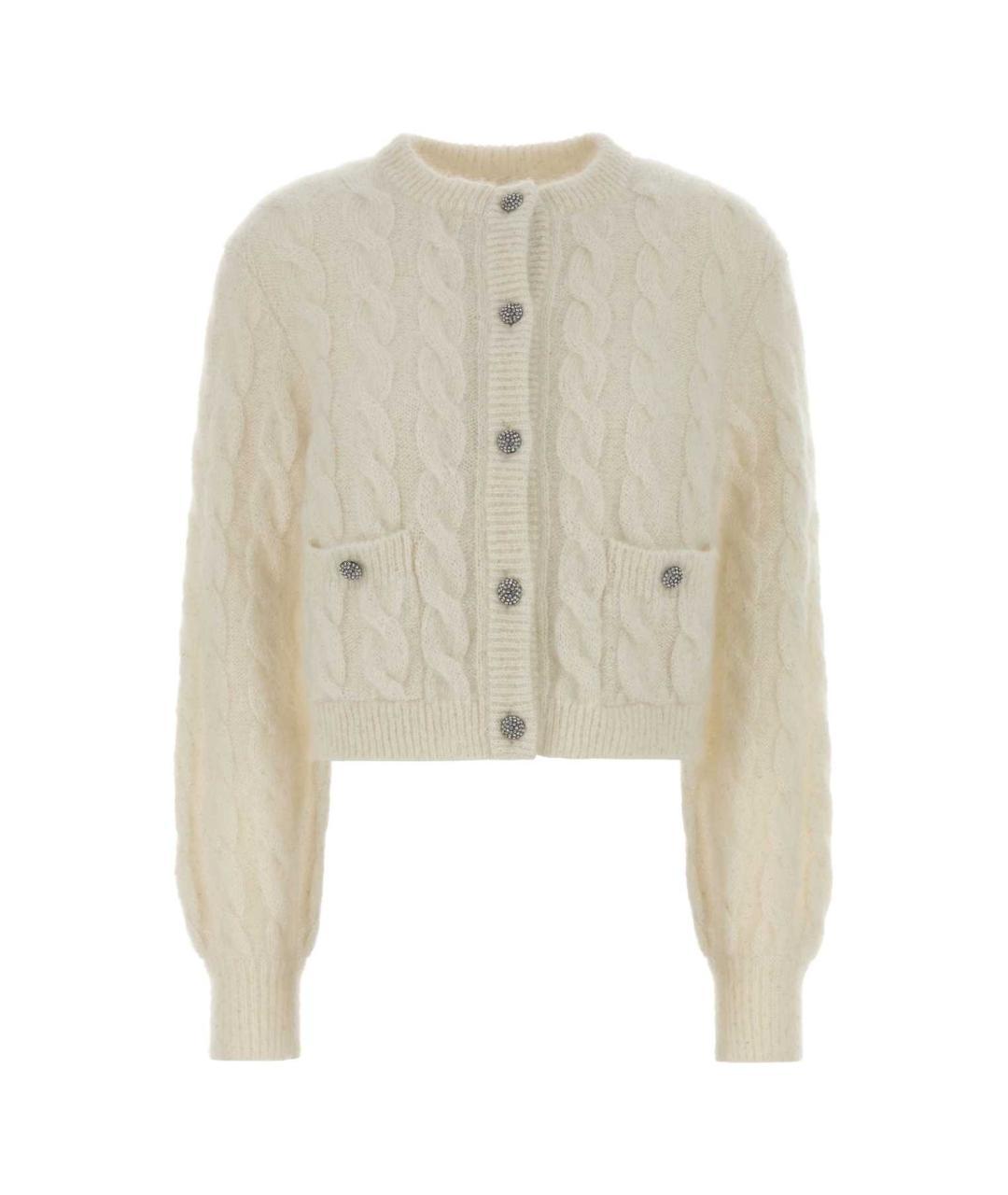 ALESSANDRA RICH Белый полиэстеровый кардиган, фото 3