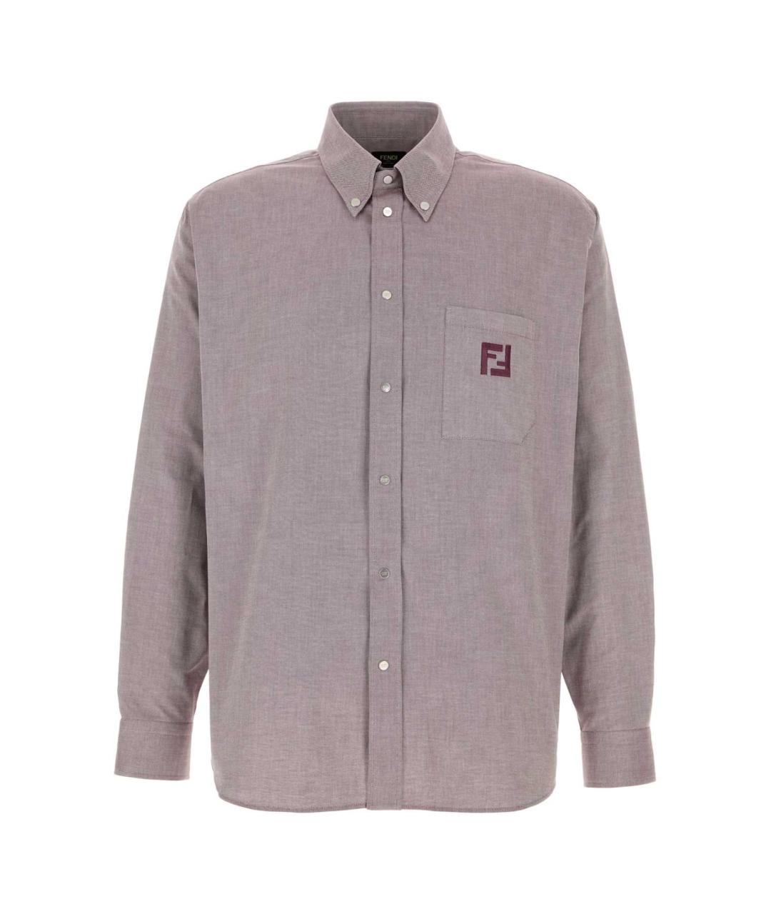 FENDI Фиолетовая хлопковая кэжуал рубашка, фото 1