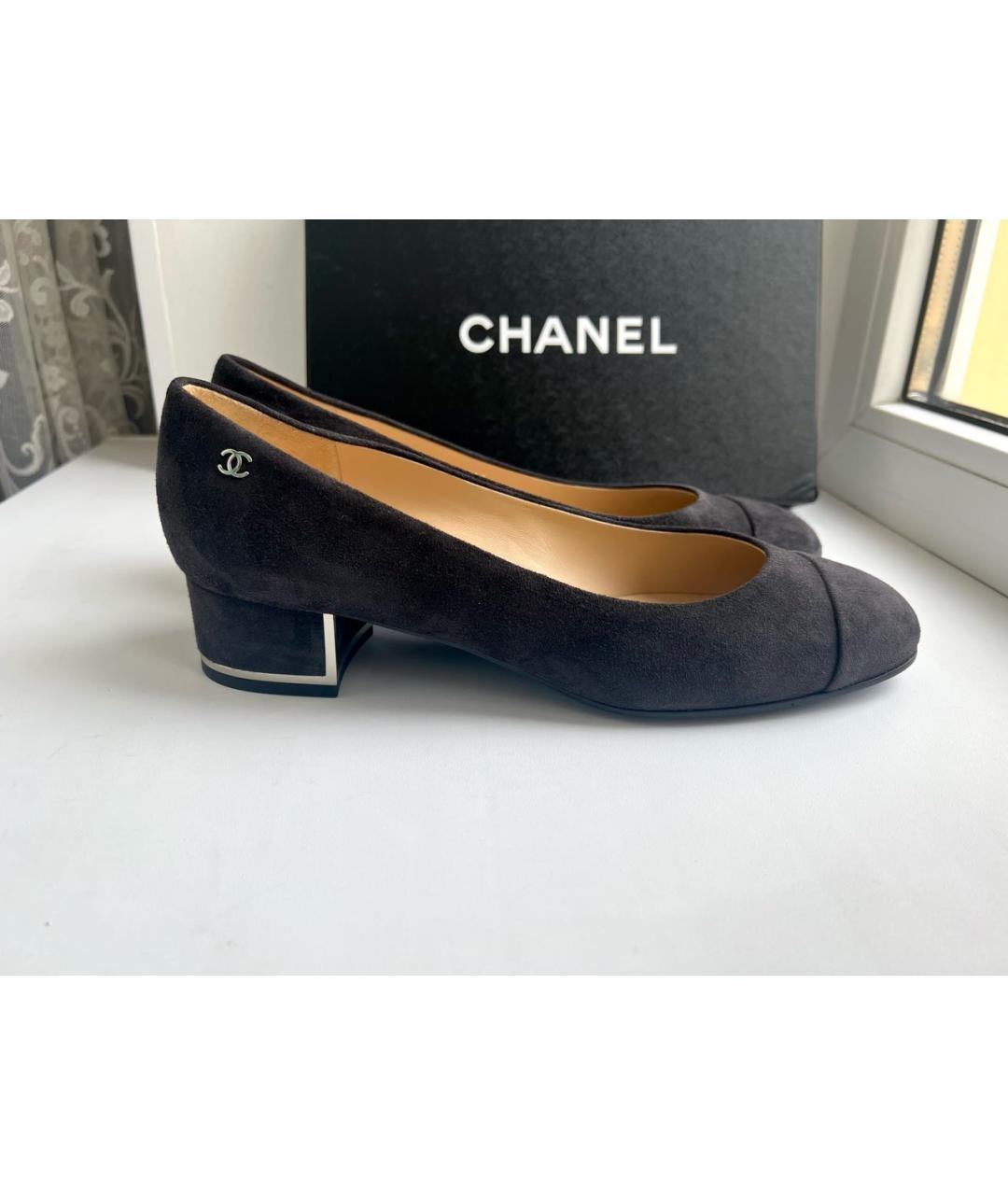 CHANEL Серые замшевые туфли, фото 2