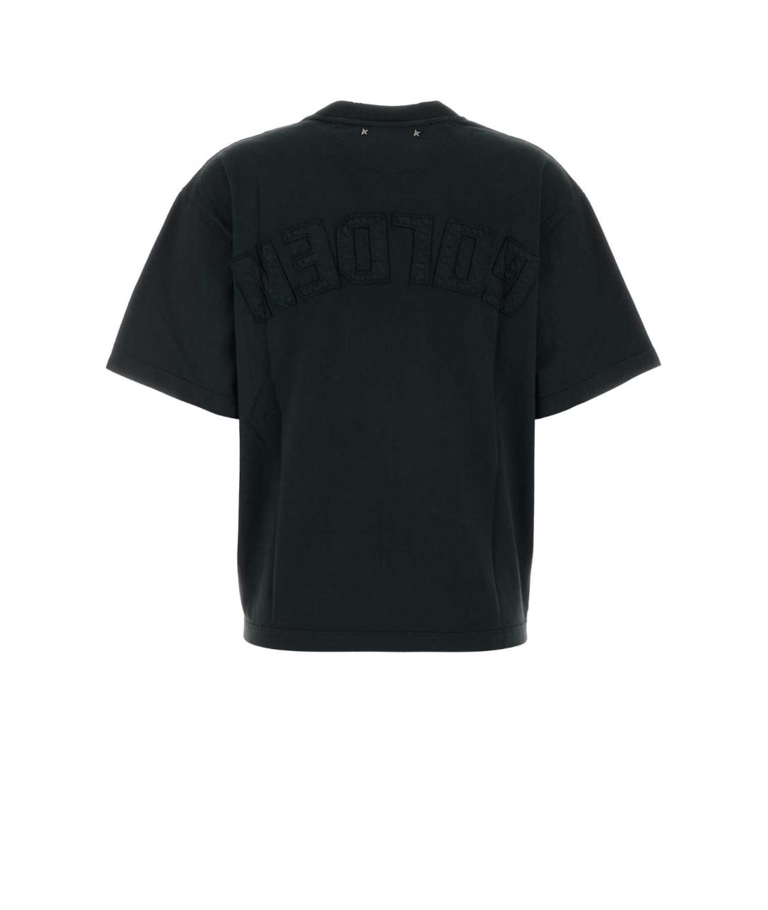 GOLDEN GOOSE DELUXE BRAND Синяя хлопковая футболка, фото 2