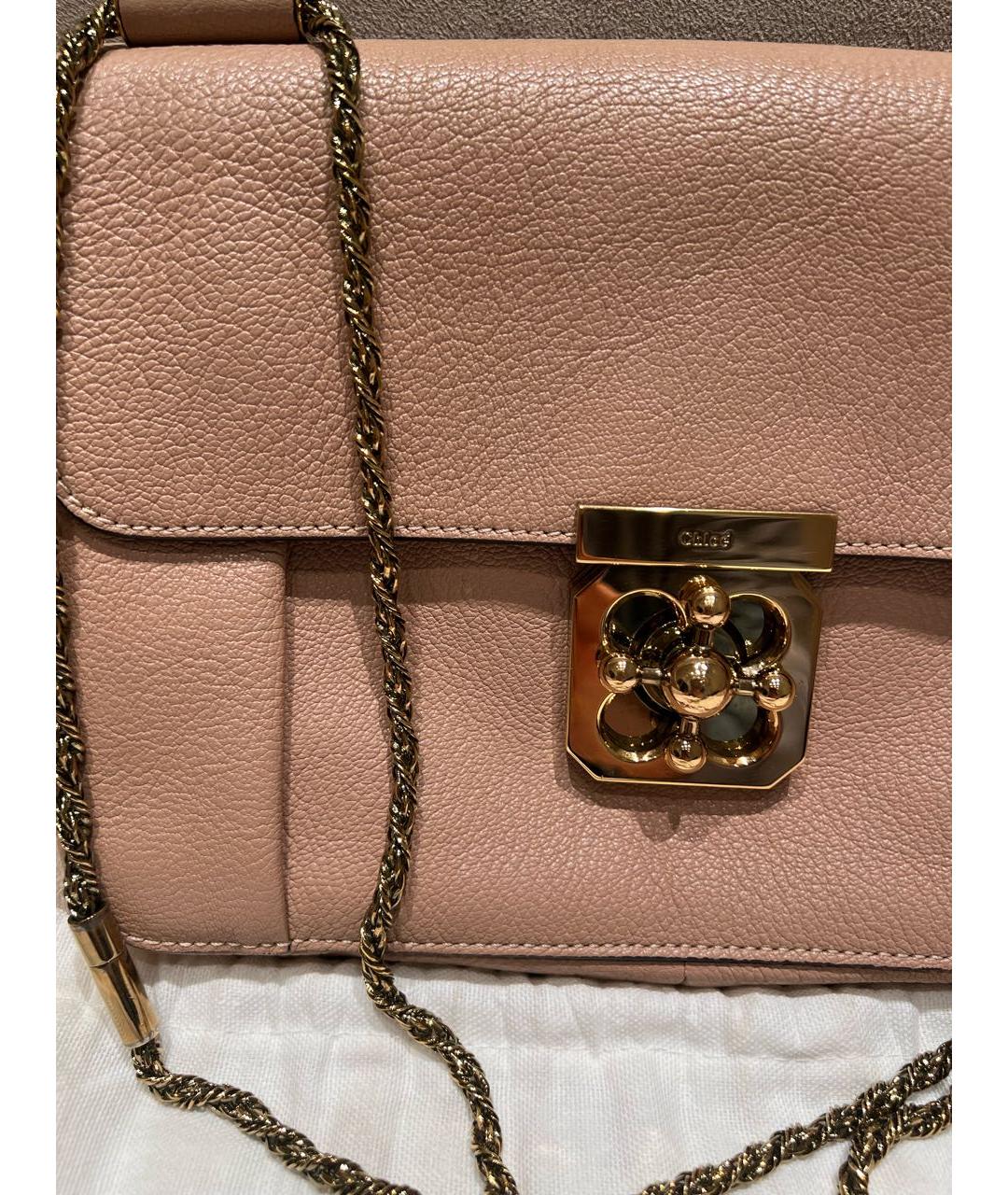 CHLOE Бежевая кожаная сумка через плечо, фото 2