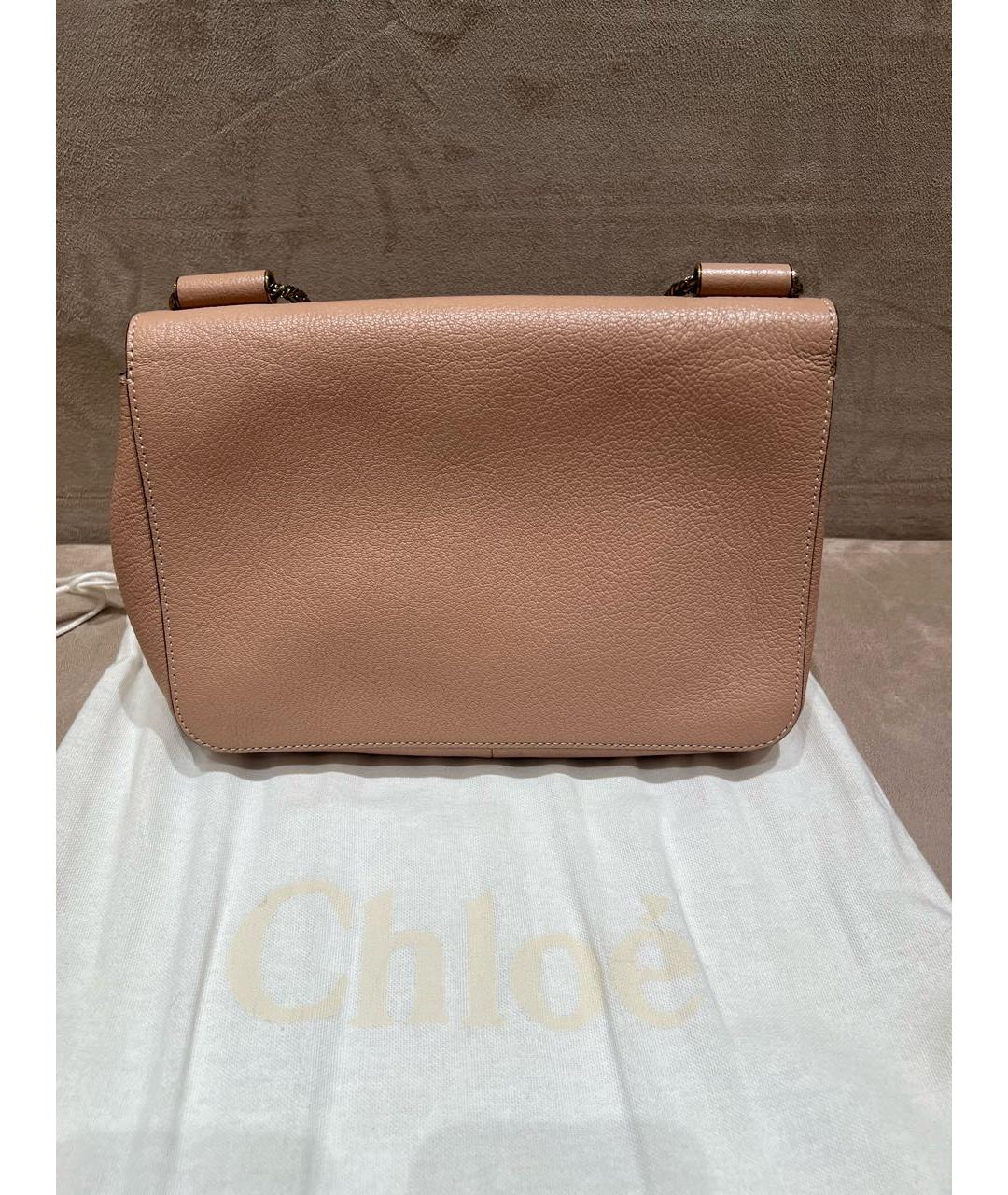 CHLOE Бежевая кожаная сумка через плечо, фото 3
