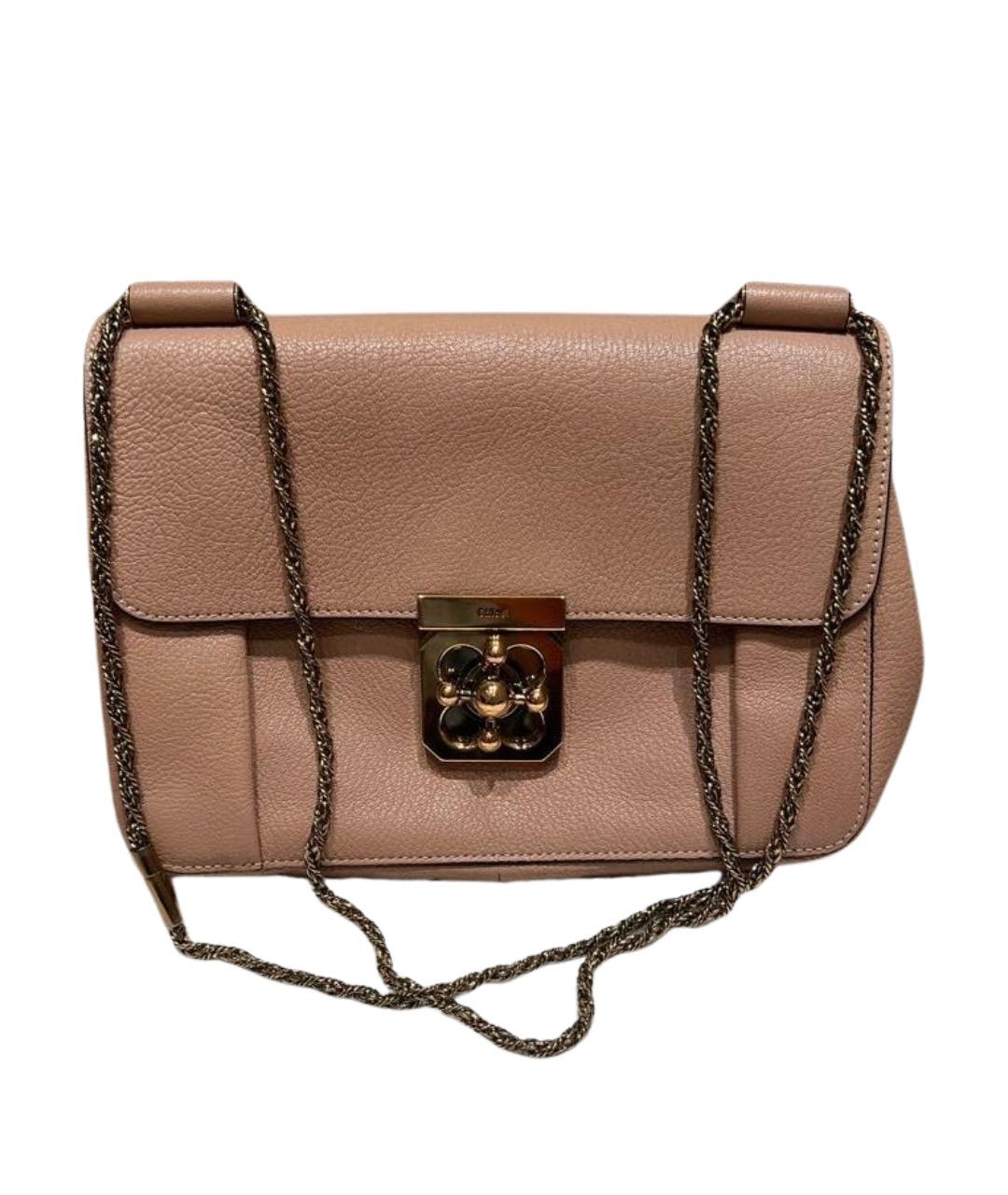 CHLOE Бежевая кожаная сумка через плечо, фото 1