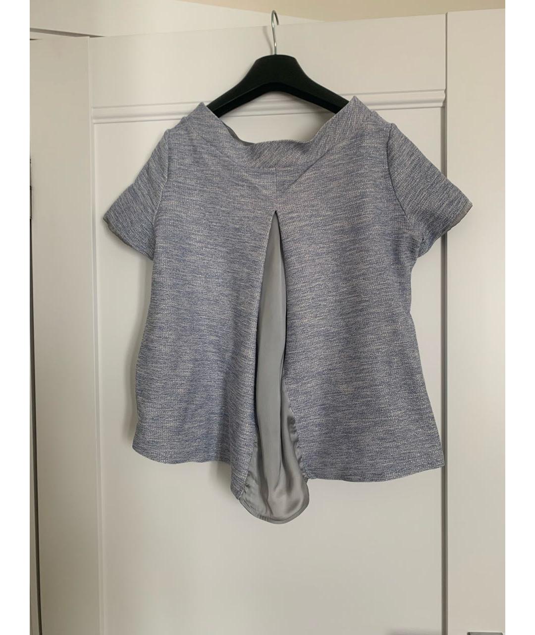 LIU JO Голубая хлопковая блузы, фото 2