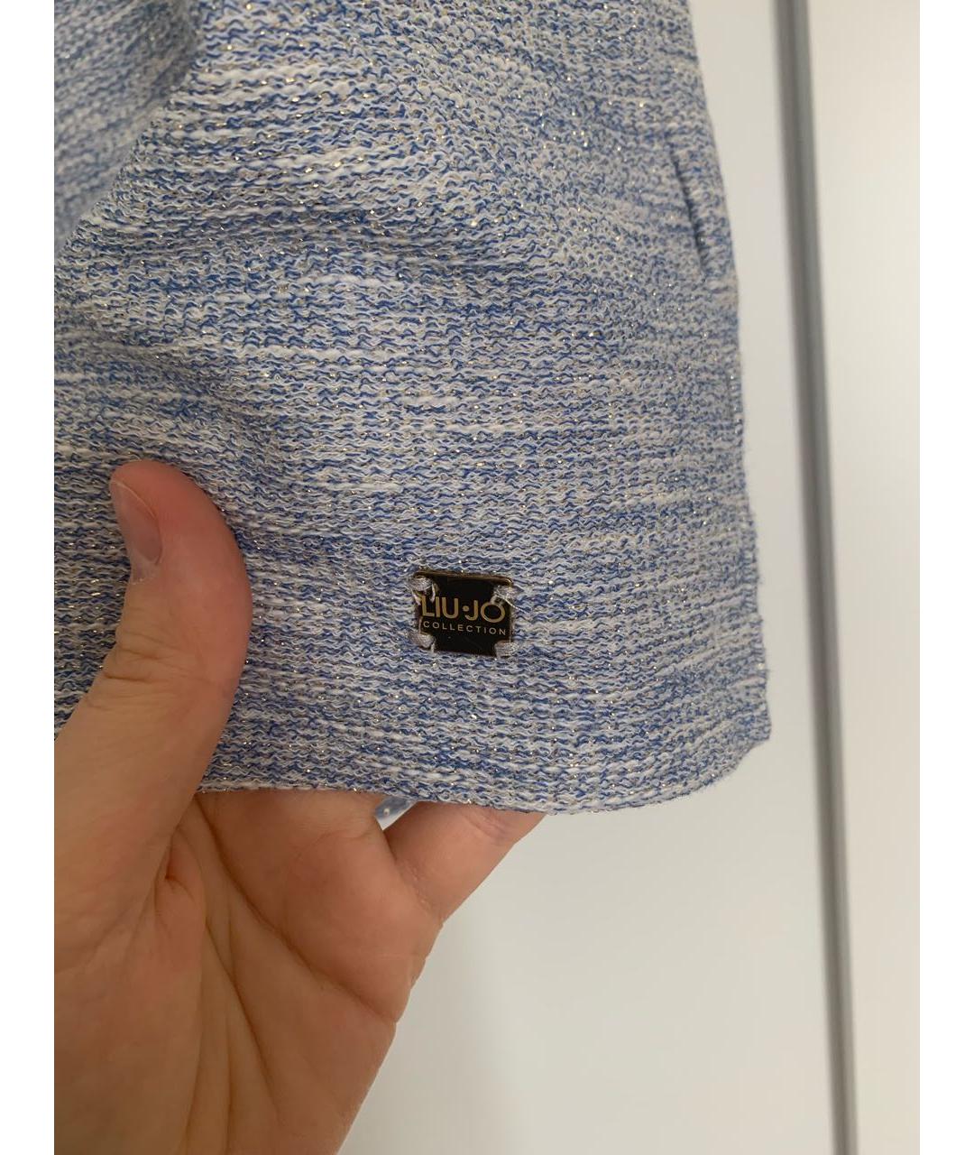 LIU JO Голубая хлопковая блузы, фото 4