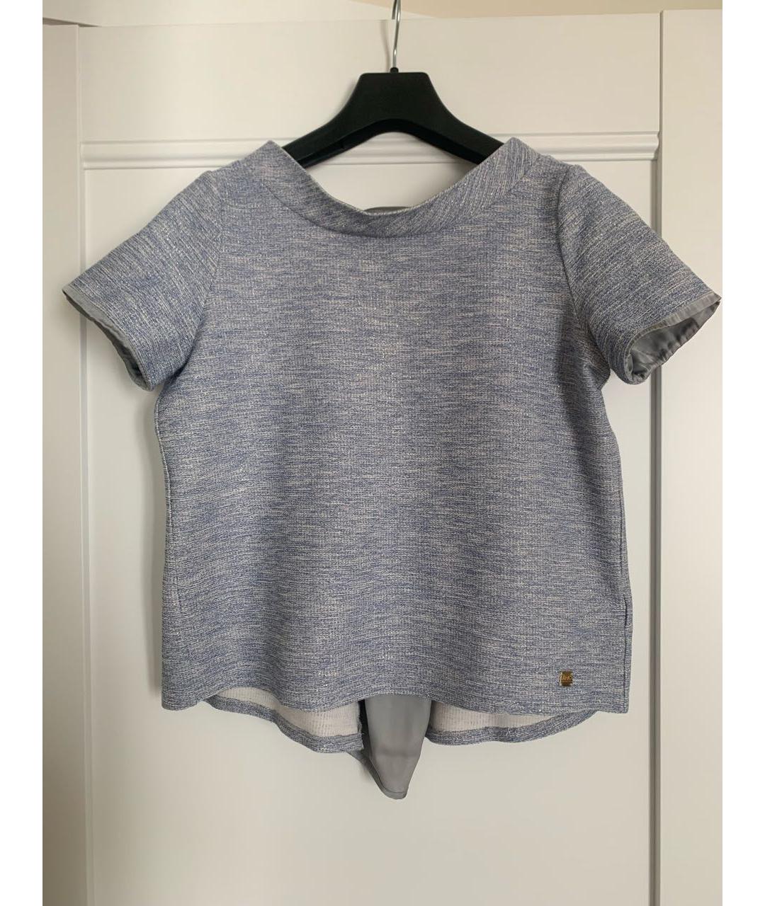 LIU JO Голубая хлопковая блузы, фото 5