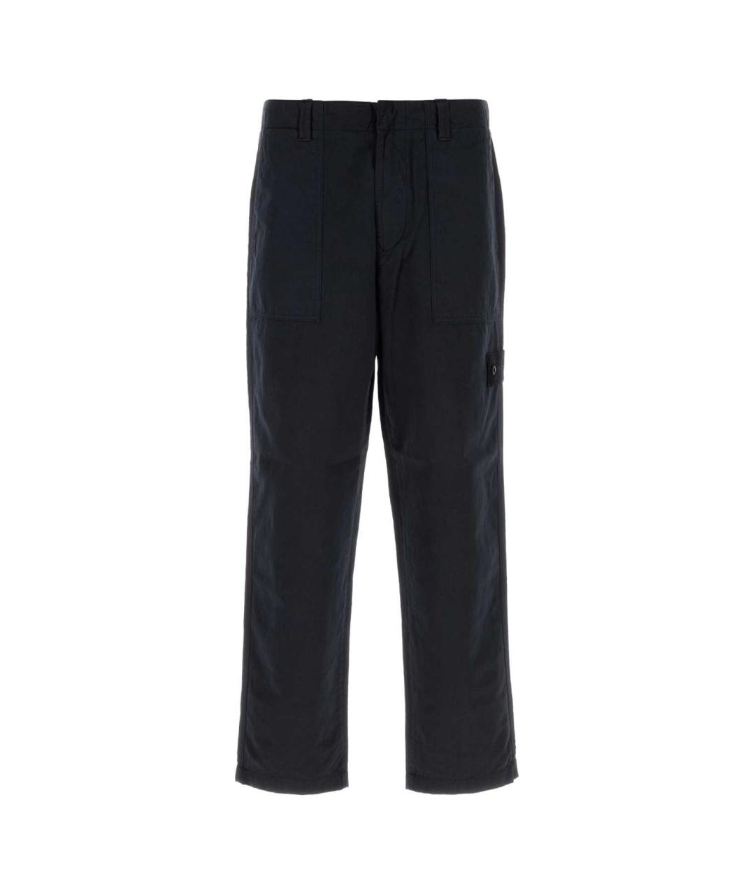 STONE ISLAND Синие хлопковые повседневные брюки, фото 1