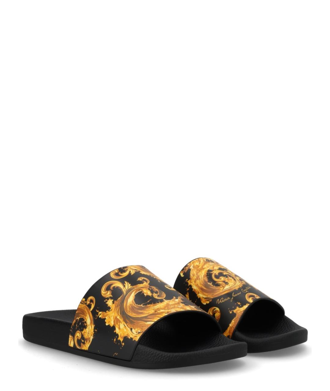 VERSACE JEANS COUTURE Черные шлепанцы, фото 2