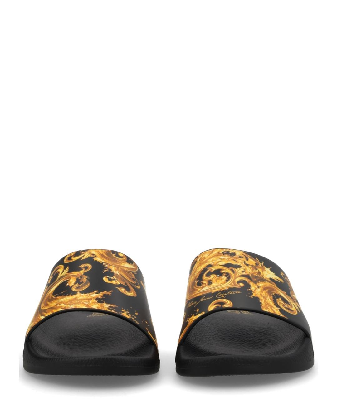 VERSACE JEANS COUTURE Черные шлепанцы, фото 3