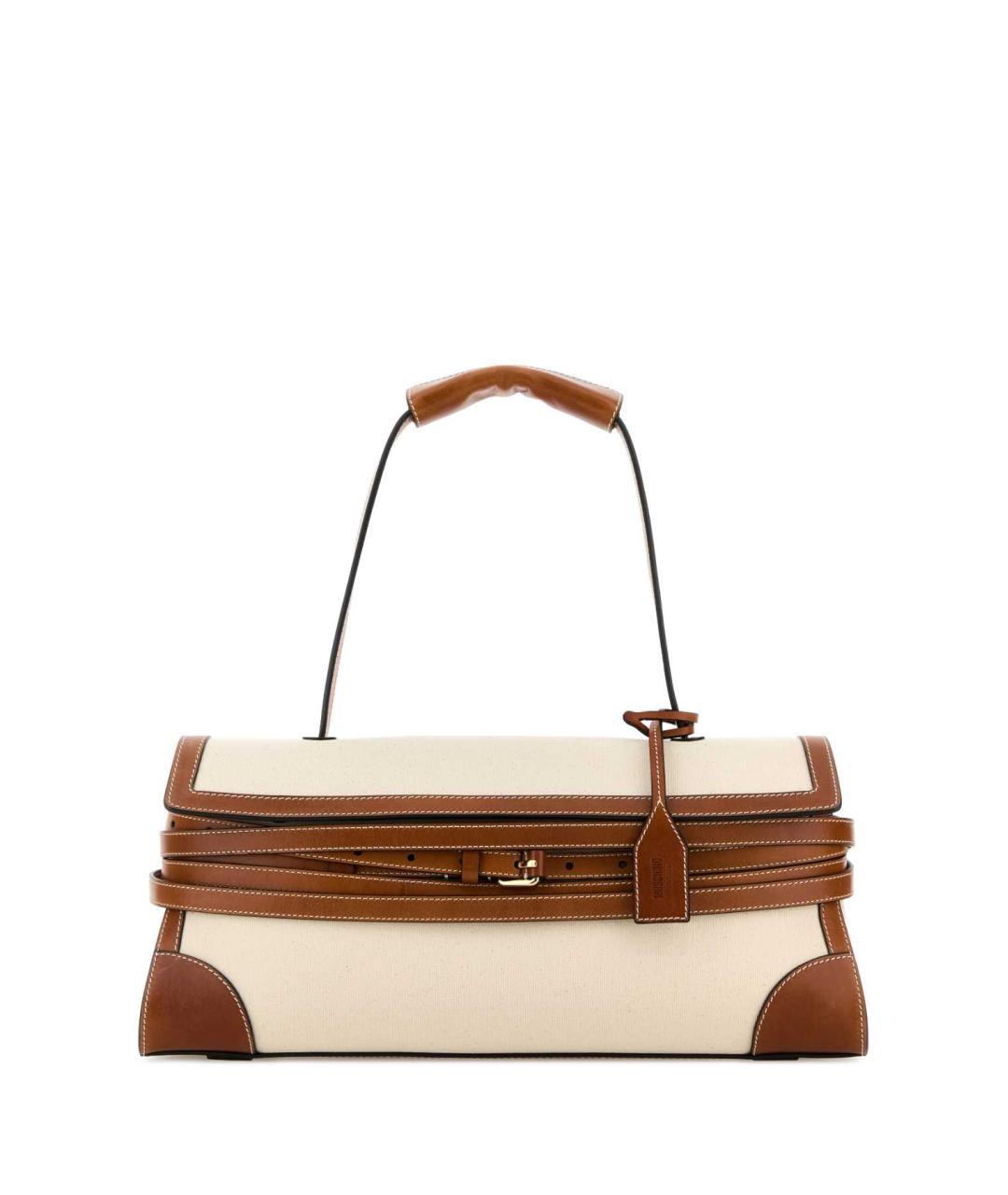 MOSCHINO Бежевая сумка через плечо, фото 3