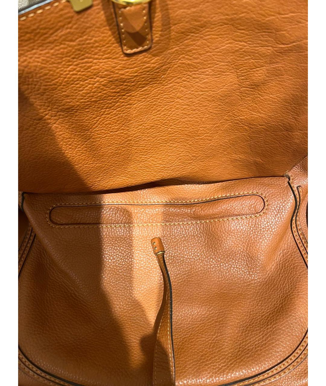 CHLOE Коричневая кожаная сумка через плечо, фото 2