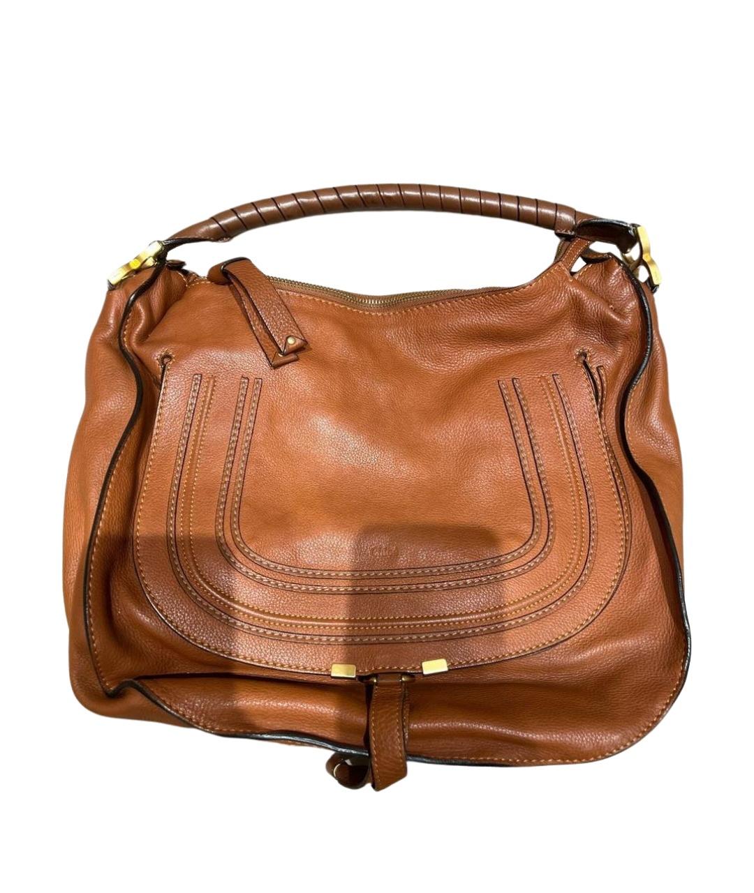 CHLOE Коричневая кожаная сумка через плечо, фото 1