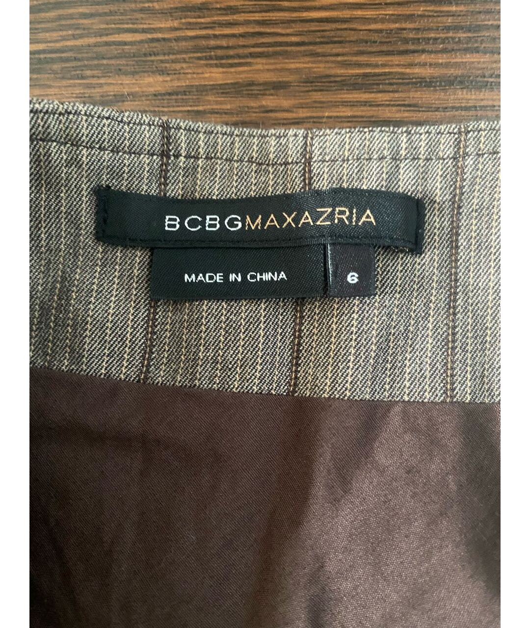 BCBG MAXAZRIA Коричневая хлопковая юбка миди, фото 3