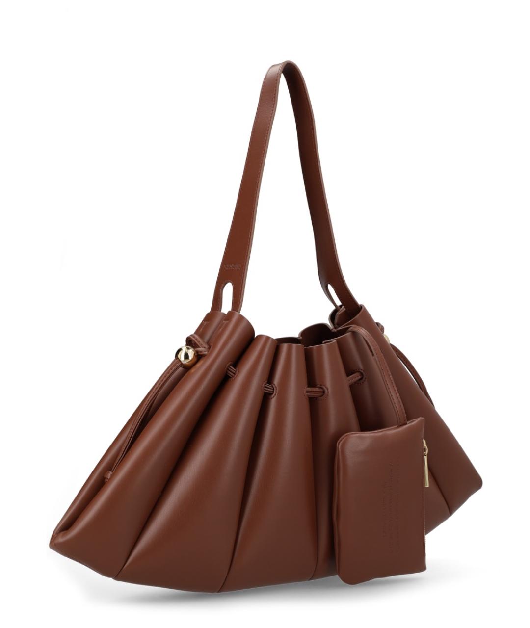 THEMOIRE Коричневая сумка тоут из искусственной кожи, фото 3