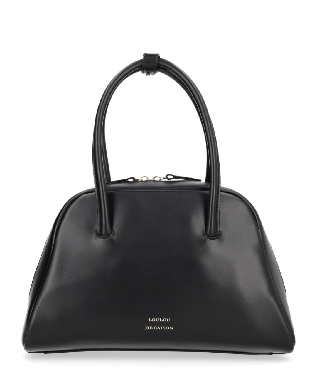 LOULOU STUDIO Черная кожаная сумка тоут, фото 1