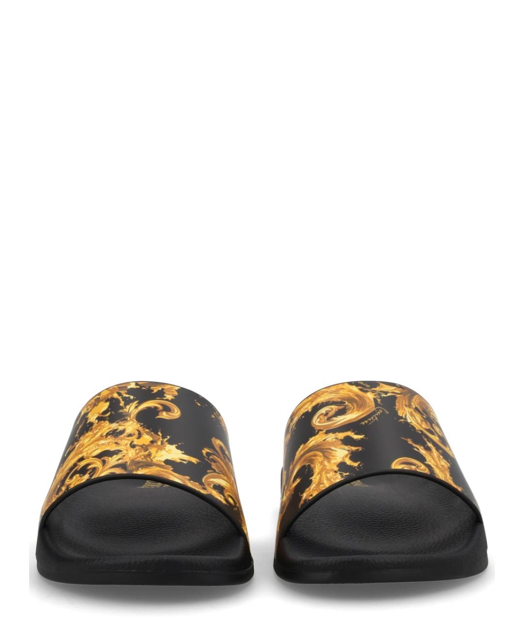 VERSACE JEANS COUTURE Черные шлепанцы, фото 3