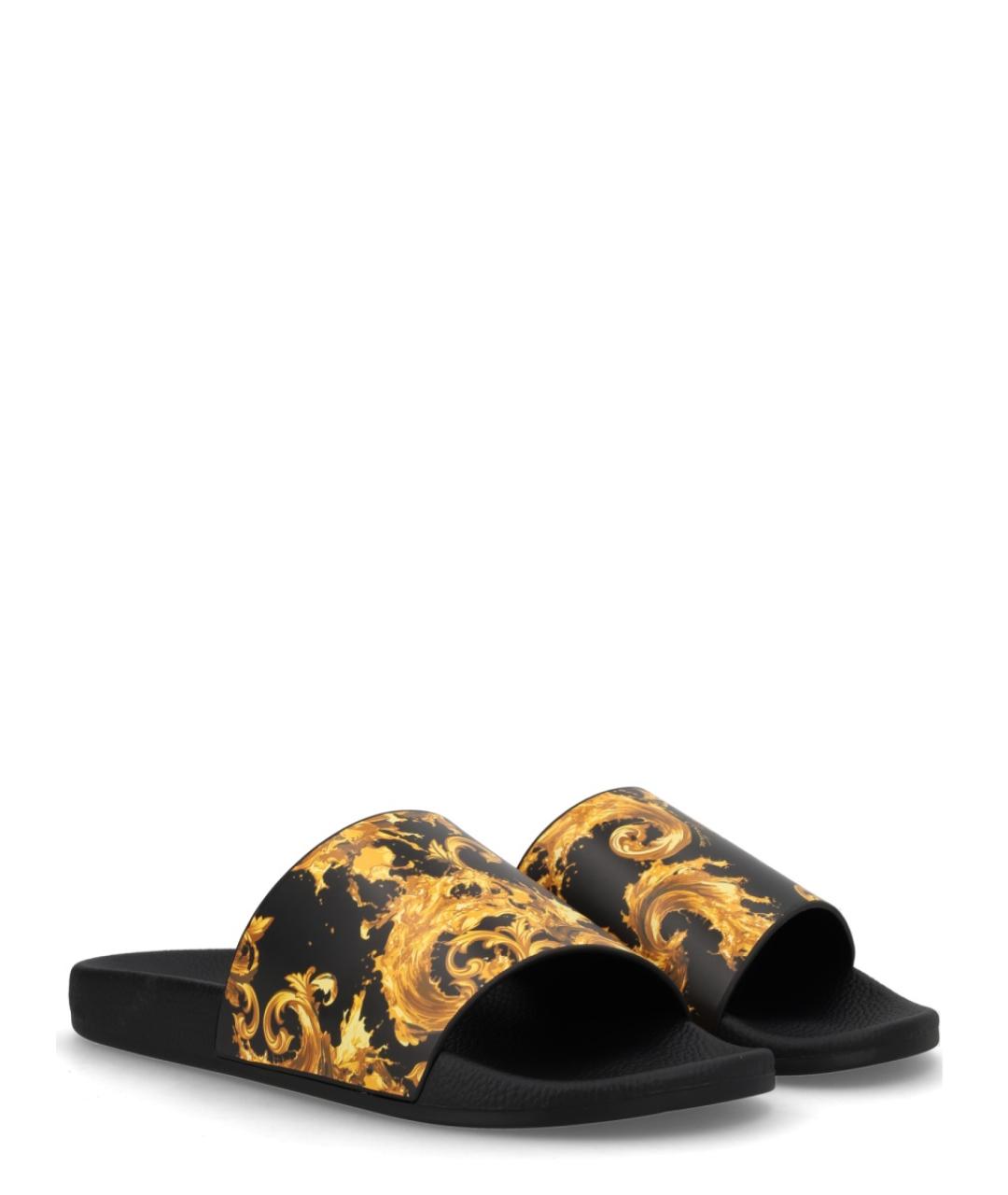 VERSACE JEANS COUTURE Черные шлепанцы, фото 2