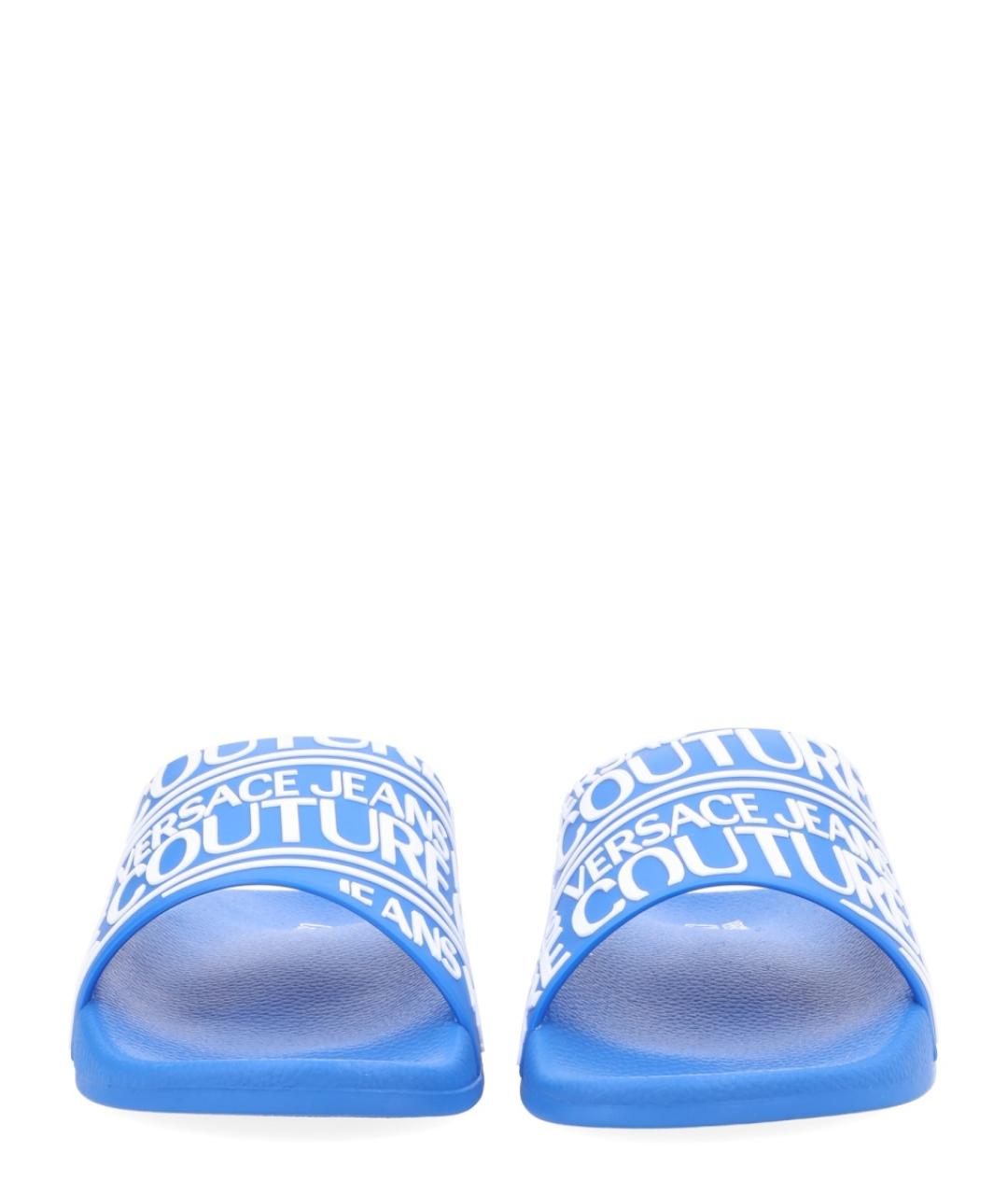 VERSACE JEANS COUTURE Синие резиновые шлепанцы, фото 3