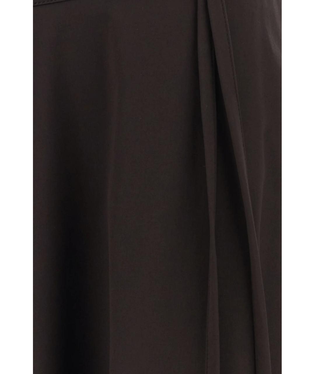 AGNONA Коричневая хлопковая юбка миди, фото 3
