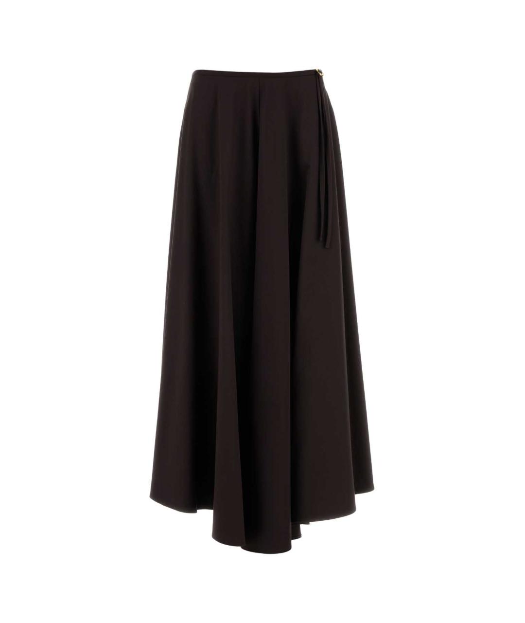 AGNONA Коричневая хлопковая юбка миди, фото 1