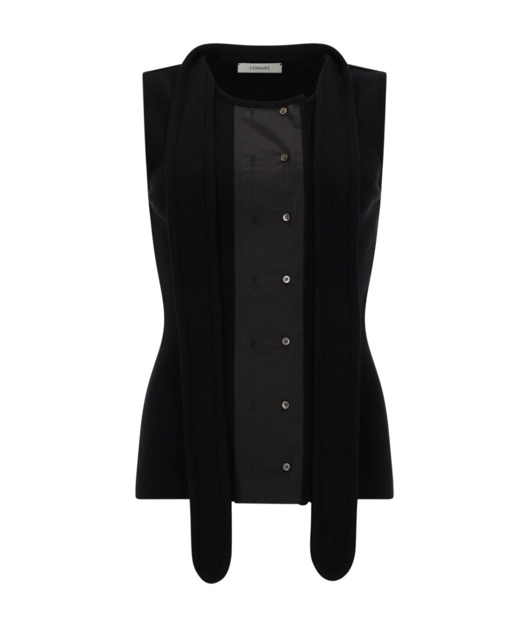 LEMAIRE Черная хлопковая блузы, фото 1