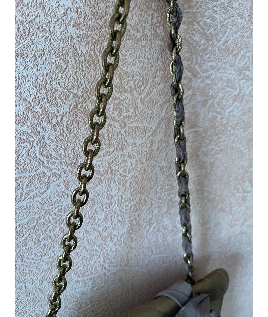 LANVIN Золотая кожаная сумка тоут, фото 7