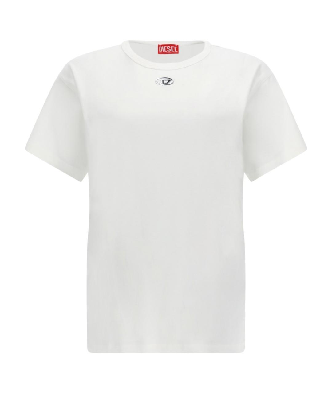 DIESEL Белая хлопковая футболка, фото 1