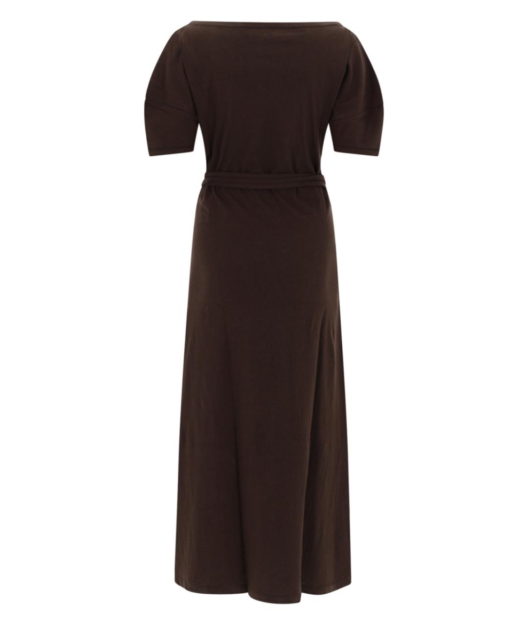 LEMAIRE Коричневое хлопковое вечернее платье, фото 2