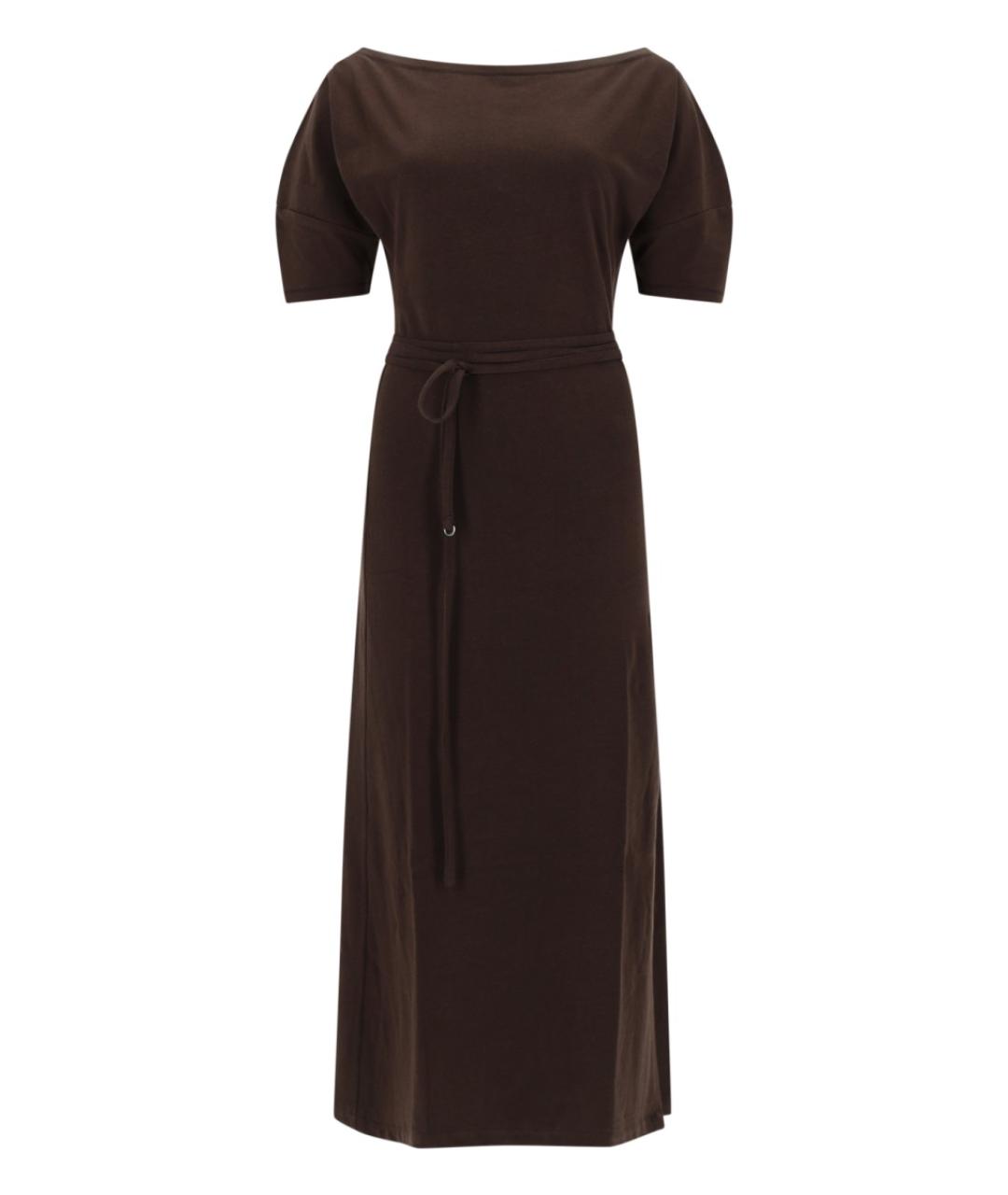 LEMAIRE Коричневое хлопковое вечернее платье, фото 1