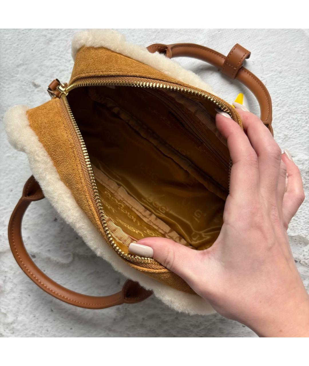 UGG AUSTRALIA Замшевая сумка с короткими ручками, фото 5