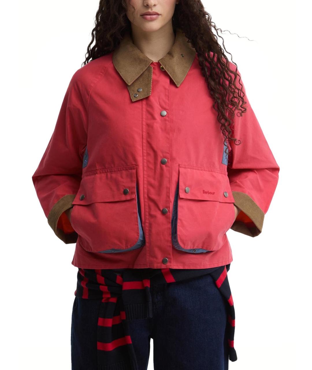 BARBOUR Красная хлопковая куртка, фото 3